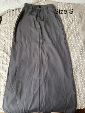 SHEIN Charcoal Gray High-Waist Maxi Skirt